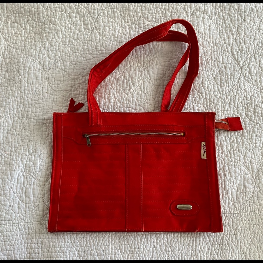 Vintage red over the shoulder tote bag